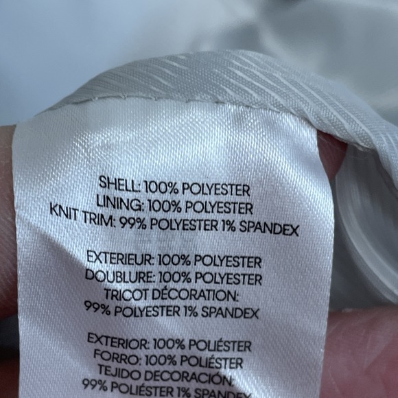 Halston Women's M Trench Coat Gray Polyester H0491 - Picture 6 of 8